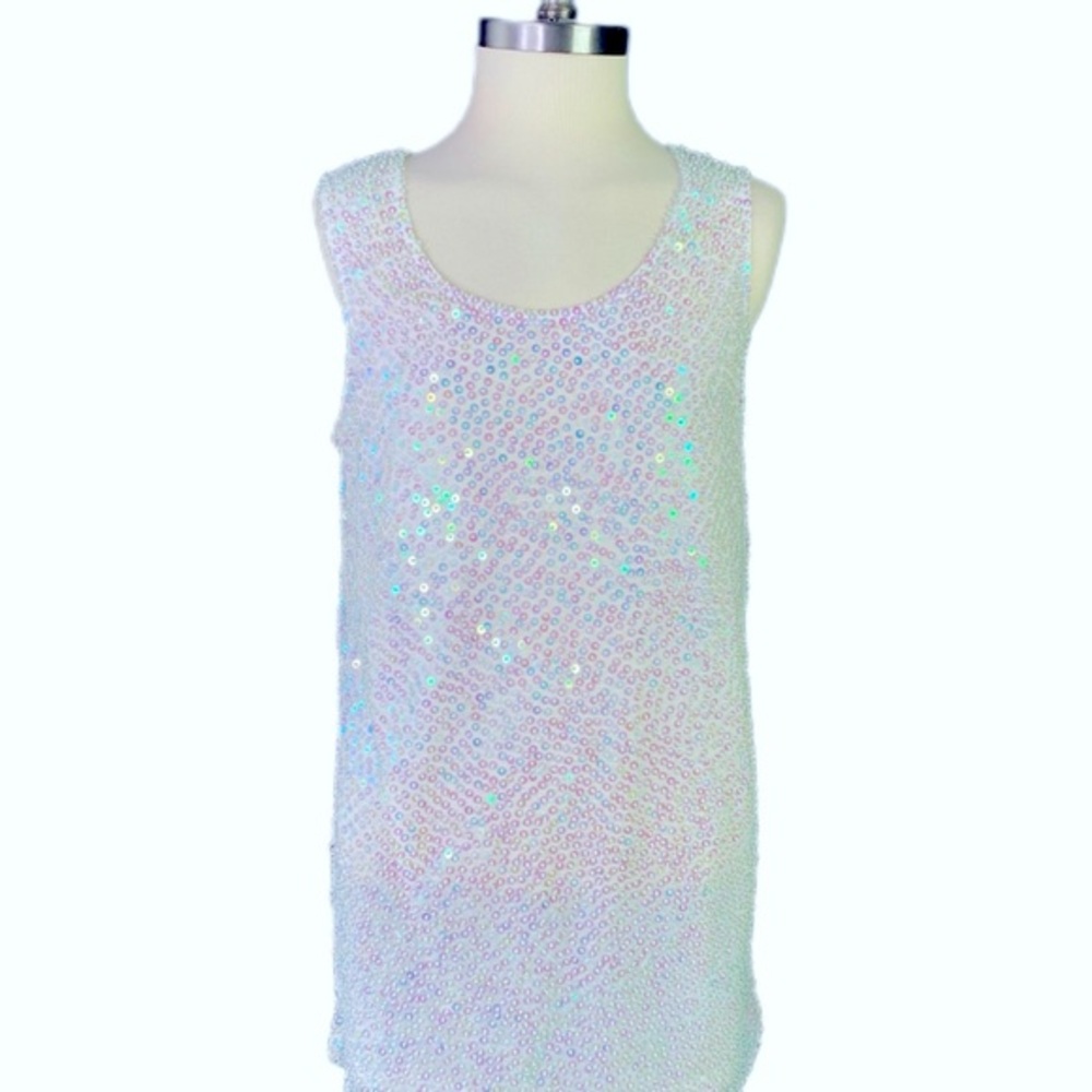 NWT GORGEOUS Iridescent Aqua Mini H&M 8